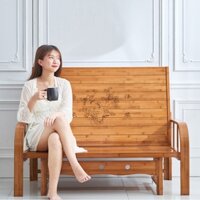 Giường sofa xếp gọn thành ghế đa năng thông minh KT:180*188CM chất liệu tre tự nhiên,giường xếp an toàn cho bà đẻ