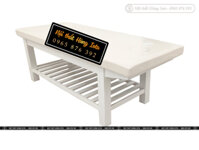 Giường spa gỗ sồi màu trắng GS08