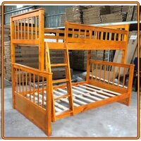 Giường Tầng 1m6 Gỗ Tự Nhiên - Thiết Kế Chắc Chắn & Tiết Kiệm Diện Tích - Có Thể Tách Thành 2 Giường Riêng Biệt - Tự Nhiên