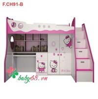 Giường tầng 3 trong 1 Hello Kitty F.CH 91-B