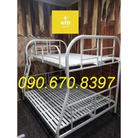 GIƯỜNG TẦNG 80CM, 1M, 1M2, 1M4, 1M6 DÀI 2M - SẮT ỐNG TRÒN GIÁ RẺ Giường Tầng Lệch Sắt Tròn