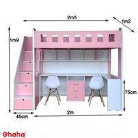 Giường Tầng Cao Cấp Thông Minh OHAHA - 007 - 1m2 x 2m