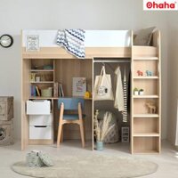 Giường Tầng Cao Cấp Xếp Gọn Trẻ Em OHAHA 008 - 1m2 x 2m - Vân Gỗ