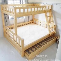 Giường Tầng Cho Bé 438T | Giường Tầng Gỗ Giá Rẻ, Hiện Đại
