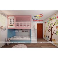 Giường tầng dành cho bé trai và bé gái đẹp hiện đại Viethome - Nôi thất Viethome bảo hành & bảo trì sản phẩm 6 năm