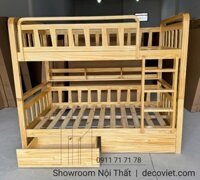 Giường Tầng Đẹp 444T | Giường Tầng Trẻ Em Gỗ Thông Giá Rẻ