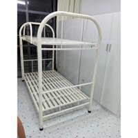 Giường tầng đều sắt tròn dày 1mm sơn tĩnh điện ngang 80cm 1m 1m2 1m4 1m6 dài 2m giá rẻ - Freeship bao lắp đặt HCM