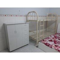 Giường tầng đều sắt tròn dày 1mm sơn tĩnh điện giá rẻ - Freeship bao lắp đặt HCM