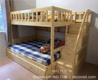 Giường Tầng Gỗ 1m8 445T | Giường 2 Tầng Đẹp Cho Bé Yêu