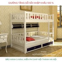 Giường tầng gỗ giá rẻ an toàn và tiện dụng miễn phí vận chuyển Hà Nội