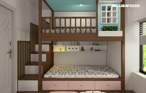 Giường tầng gỗ GTG010