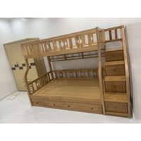 Giường tầng gỗ sồi ảnh thực tế tại nhà khách