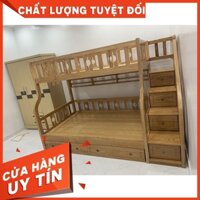 Giường tầng gỗ sồi ảnh thực tế tại nhà khách