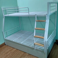 Giường tầng hộp vuông có ngăn kéo gỗ hiện đại
