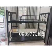 Giường tầng khung hộp 48 kèm bàn học ( Không thanh mùng ) ngang 1m dài 2m