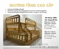 Giường Tầng Người Lớn 1m8 442T – Rộng Rãi, Bền Đẹp, Giá Tốt