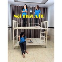 Giường tầng người lớn,Giường đôi 2 tầng cho bé- giường tầng sắt sinh viên kí túc lắp ráp nội thành.