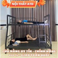 Giường tầng sắt hộp cao cấp trên 1m6 dưới 1m8 dài 2m - giường ngủ 2 tầng cho người lớn và bé giá rẻ.