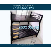 Giường tầng sắt hộp vuông - giường tầng lệch cao cấp 1mx2m 1m2x2m 1m4x2m 1m6x2m 1m8x2m