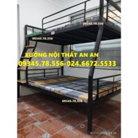Giường tầng sắt hộp vuông rộng 1m2/1m6 dài 2m tại Mỹ Đình, Hà Nội, ảnh thật, có giao tỉnh