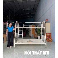 Giường tầng thông minh- giường ngủ tầng sắt  tròn cao cấp chịu lực tốt