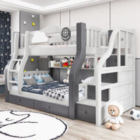 Giường Trẻ Em Bằng Gỗ Nguyên Khối Giường Tầng Giường Tầng Hai Tầng Giường Phụ Nữ Người Lớn Giường Cao Thấp Giường Trẻ Em