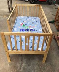 Giường trẻ em – Giường gỗ ghép cho bé với bố mẹ