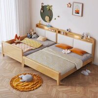 Giường trẻ em gỗ tự nhiên cao cấp phong cách hiện đại TE54
