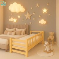 Giường trẻ em nối rộng giường ngủ TPHCM dài 1m8 thanh chặn dọc