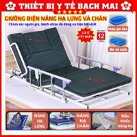 Giường Trợ Lực Bằng Điện Nâng Hạ Lưng Và Chân, Có Chậu Gội Đầu, Bô Vệ Sinh Trên Giường Chăm Sóc Người Già, Bệnh Nhân