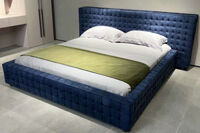 Giường vải da lộn nhập khẩu mã 1008