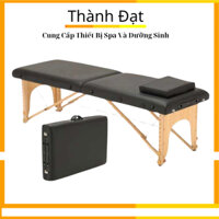 Giường Vali Chân Gỗ Gấp Gọn, Giường Bản 3 Khúc Thể Nâng Đầu Chuyên Dùng Phun Xăm Thẩm Mỹ, Spa