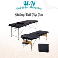 Giường Vali Chân Inox, Giường Vali Chân Gỗ Gấp Gọn Chịu Lực 200kg Dùng Trong Spa, Phun Xăm, Nối Mi
