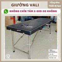 Giường vali gấp gọn, Giường gấp vali massage spa chân inox, chân gỗ tiện lợi chắc chắn