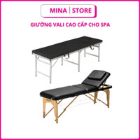 Giường Vali Gấp Gọn Gỗ 3 Khúc | Giường Vali Sắt 6 Chân Chắc Chắn Dùng Chăm Sóc Da Spa, Thẩm Mỹ Viện