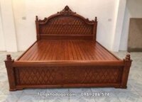 Giường Vòm Vách Trám Gỗ Gụ