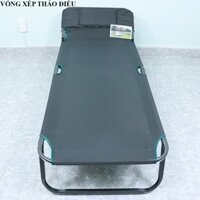 Giường xếp bố vải khung vuông 72cm sơn tĩnh điện thương hiệu Võng Xếp Thảo Điều - G3