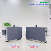 Giường xếp gấp gọn đa năng di động SUMIKA 386, 386A có nệm, khung thép, có bánh xe di chuyển