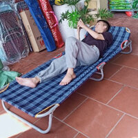 Giường Xếp Ngủ Trưa Văn Phòng Giường Gấp Gọn Vải Bạt Khung Thép Sơn Tĩnh Điện Bảo Hành Bảo Trì Dài Hạn