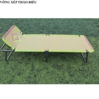 Giường xếp sơn tĩnh điện khung vuông dây đài loan rộng 72cm thương hiệu Võng Xếp Thảo Điều - G2