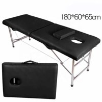 Giường Xếp Vali Phun Xăm Chân Inox - Spa, Nối Mi, Phun Xăm, Tatoo, Massage gấp gọn