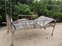 Giường Y Tế Inox 2 Tay Quay Thanh Lý