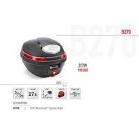 GIVI | THÙNG GIVI MÀU ĐEN - B270N | H2 LED