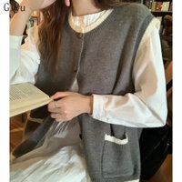 Giyu áo len cardigan áo khoác cardigan phổ biến Minimalist Vintage Fashion WMY2480PZN 36Z240902