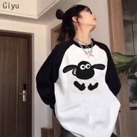 Giyu Lamb Sean Raglan Áo thun dài tay nữ Xuân Thu oversize dáng rộng Phiên bản lớn Đáy áo thun Top Tag Price 348 Giá khuyến mãi 179 SH Giá thẻ Việt Nam181667M WMY230011U 13Z250328