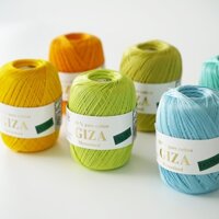 [Giza] Sợi Croatia 70g _ 212m _ 0.8 ~ 1mm dày 100% Sợi Cotton Nguyên Chất Hút Sang Trọng, Chế Biến Lụa Sợi 46 Màu