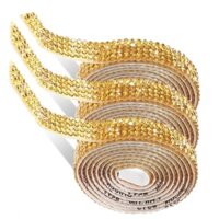 Gj * 3 Miếng Dán Kim Cương Giả Ruy Băng Lấp Lánh Kim Cương Giả Ruy Băng 9 Mm Pha Lê Cho Thủ Công Trang Trí Bánh Cưới