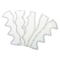 Gj * 5 Chiếc Quilting Thước Rõ Ràng Quilting Mẫu Acrylic Quilting Thước Sóng Thước May Thước Cho Chắp Vá Nối