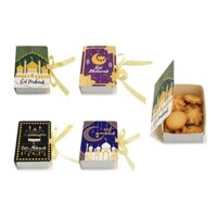 Gj * 50 Cái Hình Sách Eid Hộp Kẹo Hộp Điều Trị Bánh Quy Túi Kẹo Dễ Dàng Lắp Ráp Cho Kẹo Kẹo Ngọt Và Bánh Quy Bao Bì