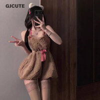 Gjcute Anime Dễ Thương Sang Trọng Gấu Nhỏ Không Lưng Đầm Nữ Gợi Cảm Đồ Lót Cosplay Bộ Đồ Ngủ WTD